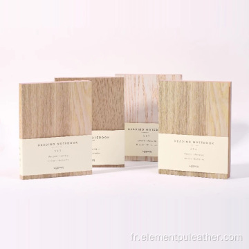 Carnet décoratif papier grain de bois imperméable